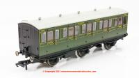 R40132A Hornby SR 6 Wheel 3rd Class Coach number 1909 in SR Olive Green livery - Era 3